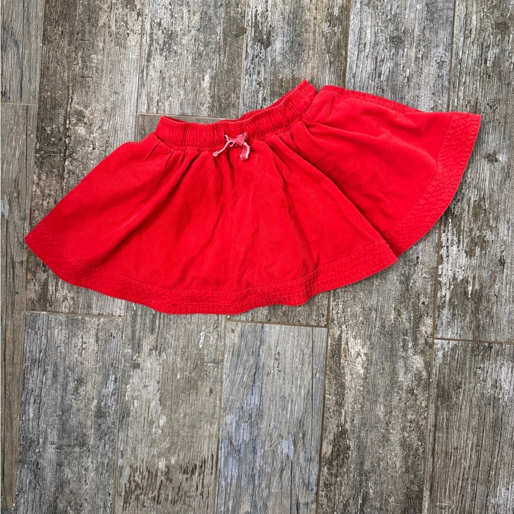 Mini Boden fine corduroy red skirt
